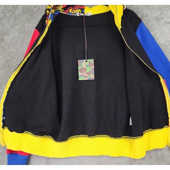 BAPE Medicom Toy Bear Shark Hoodie Unisex Medium Multicolor Full Zip Long Sleeve - Picture 13 of 16